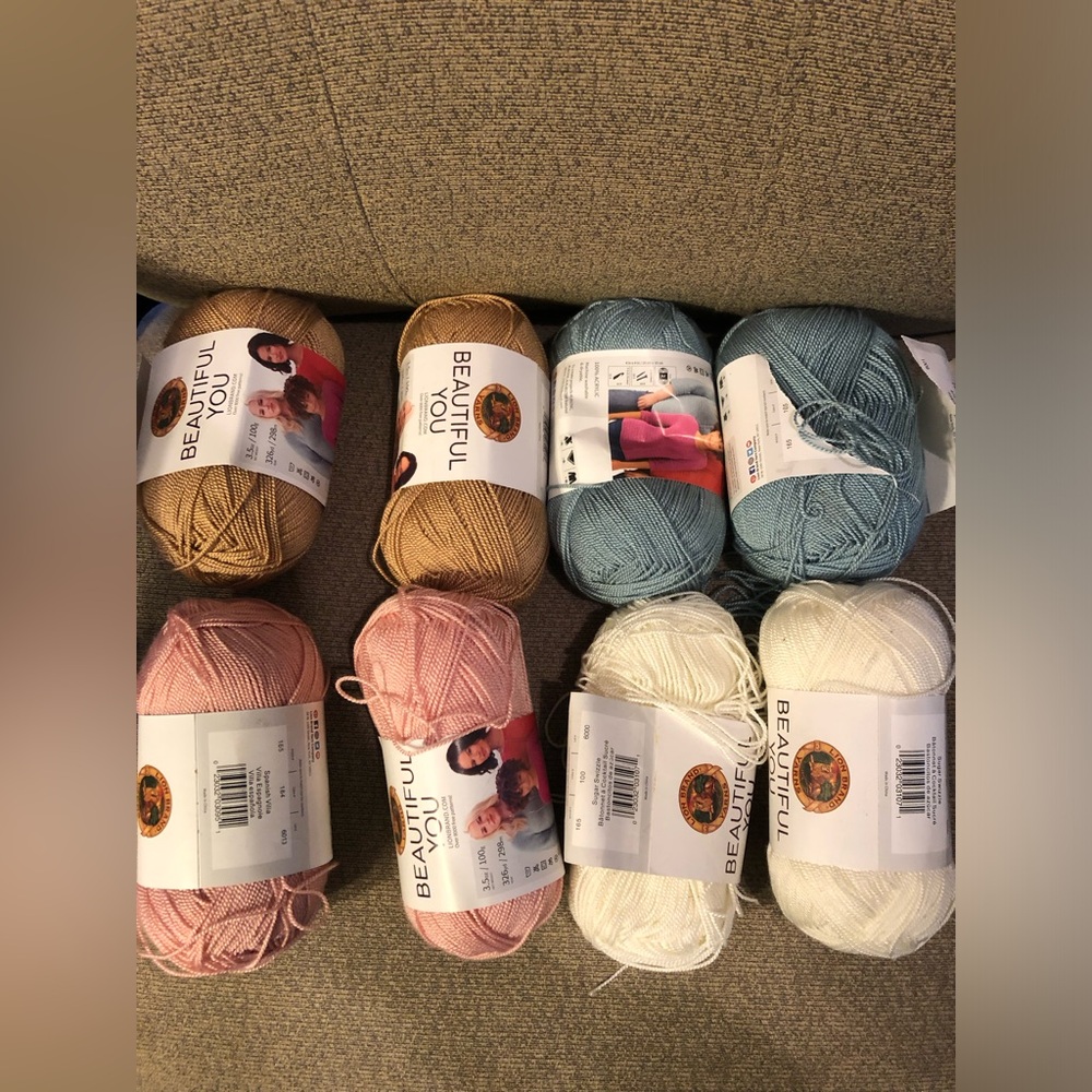 8 skeins Lion Brand Beautiful You Yarn
